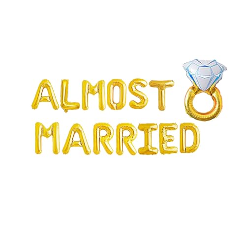 SNFHWL Luftballons "Almost Married", goldenes Banner für Hochzeit, Probe, Verlobung, Party-Dekorationen SNFHWL Luftballons "Almost Married", goldenes Banner für Hochzeit, Probe, Verlobung, Party-Dekorationen von SNFHWL
