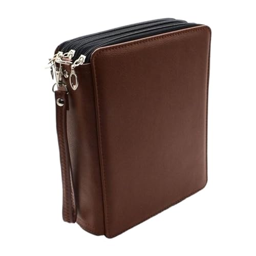 Etui FüR Buntstifte 120 Löcher Federmäppchen Schulbedarf Federmäppchen Farbiges Federmäppchen PU-Leder FüR Die Aufbewahrung Von Buntstiften(Brown) von SNGUOQ