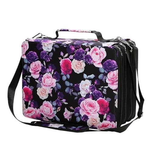 Etui FüR Buntstifte 168/224 löcher Farbige Bleistift Fall Marker Lagerung Tasche Große Kapazität Fall Schreibwaren Halter Student Schule Liefert FüR Die Aufbewahrung Von Buntstiften(Flora 224 Hole) von SNGUOQ