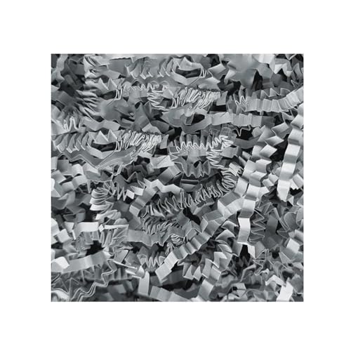 Papierschnipsel 200 g mehrere bunte Papierschnitzel Geschenkbox-Füller Hochzeit Geburtstagsparty Dekoration Crinkle Cut Verpackung Geschenkschnitzelpapier Zur Dekoration(Gray) von SNGUOQ