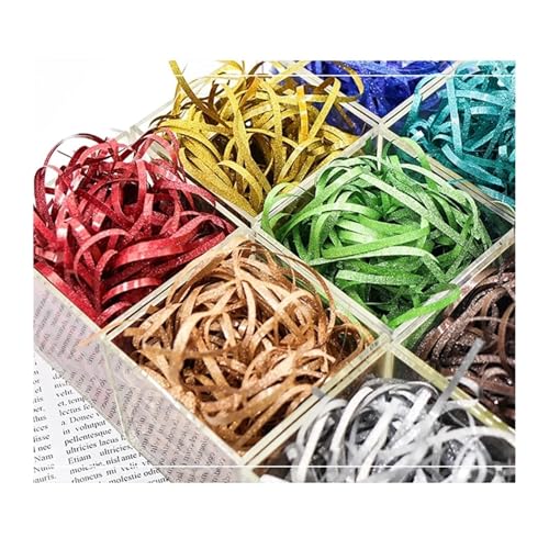Papierschnipsel 300 g Glitzer, buntes Folienpapier, Raffiabast, helles Konfetti, Geschenkboxen, Verpackungsfüller, Hochzeit, Geburtstag, Party, Gastgeschenke, Dekor Zur Dekoration(Color 7) von SNGUOQ