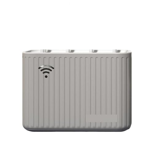 Router-Organisator Router-Aufbewahrungsbox, große Kapazität, WLAN-Draht, Netzwerkkabel, Sortierbox, Haushaltsbedarf Für die Wanddekoration(Grey) von SNGUOQ