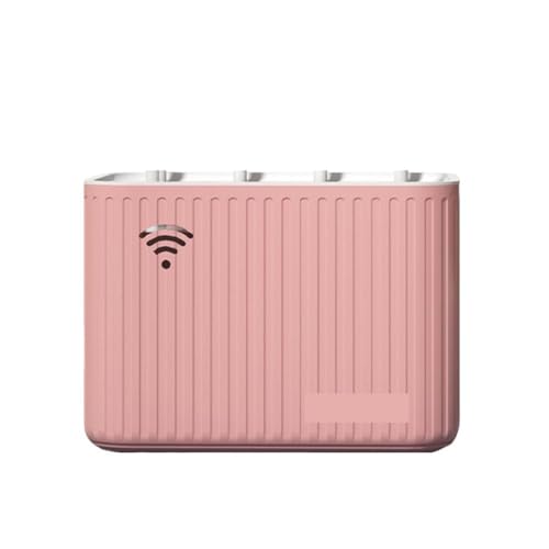 Router-Organisator Router-Aufbewahrungsbox, große Kapazität, WLAN-Draht, Netzwerkkabel, Sortierbox, Haushaltsbedarf Für die Wanddekoration(Pink) von SNGUOQ