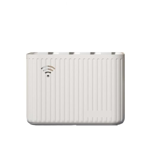 Router-Organisator Router-Aufbewahrungsbox, große Kapazität, WLAN-Draht, Netzwerkkabel, Sortierbox, Haushaltsbedarf Für die Wanddekoration(WHITE) von SNGUOQ