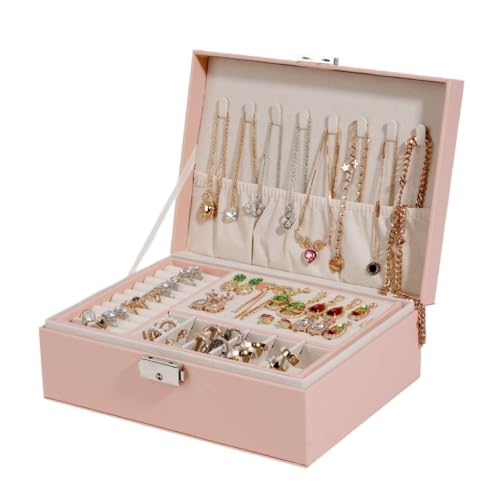 SNHHNSW Box Doppelschichtbox Aufbewahrungsbox Ring Halskette Aufbewahrung von PU Leder Lock Aufbewahrungsbox Schmuckschatulle Schmuckschachtel SNHHNSW Box Doppelschichtbox Aufbewahrungsbox Ring Halskette Aufbewahrung von PU Leder Lock Aufbewahrungsbox Schmuckschatulle Schmuckschachtel von SNHHNSW