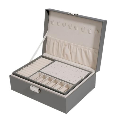SNHHNSW Box Doppelschichtbox Aufbewahrungsbox Ring Halskette Aufbewahrung von PU Leder Lock Aufbewahrungsbox Schmuckschatulle Schmuckschachtel SNHHNSW Box Doppelschichtbox Aufbewahrungsbox Ring Halskette Aufbewahrung von PU Leder Lock Aufbewahrungsbox Schmuckschatulle Schmuckschachtel von SNHHNSW