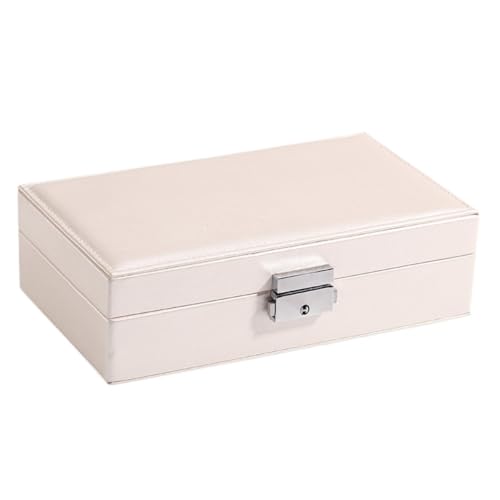 SNHHNSW Box PU Lock Box Halskette Ohrringe Aufbewahrungsbox Ins Einfache Desktop Aufbewahrungsohrringe Aufbewahrungsbox Schmuckschatulle von SNHHNSW