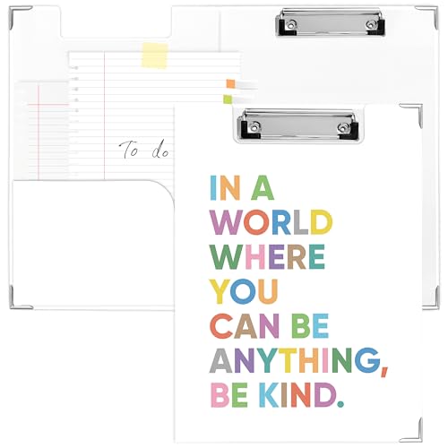 Inspirierendes positives Klemmbrett mit Aufbewahrungstasche für Büro, Klassenzimmer, in einer Welt, in der Sie alles sein können, Padfolio mit Metallclip, für Krankenschwestern, Studenten, Frauen Inspirierendes positives Klemmbrett mit Aufbewahrungstasche für Büro, Klassenzimmer, in einer Welt, in der Sie alles sein können, Padfolio mit Metallclip, für Krankenschwestern, Studenten, Frauen von SNNDER