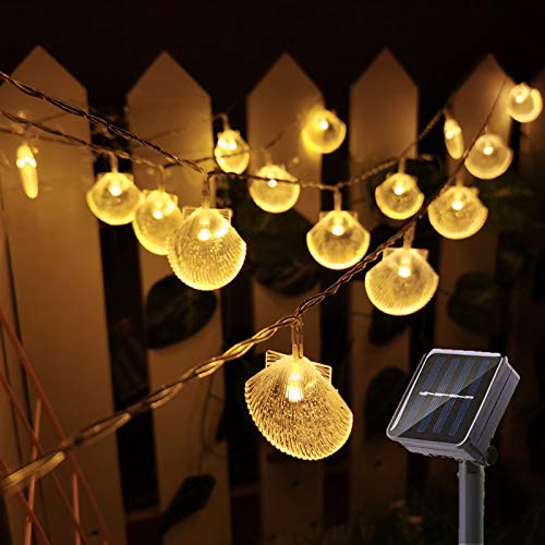 SNOMYRS Solar-Lichterkette für den Außenbereich, Märchen-Lichterkette mit 30 LEDs, 6,3 m, für Party, Hochzeit, Garten, Weihnachten, Zimmer, Veranda, Dekoration (warmweiß) von SNOMYRS