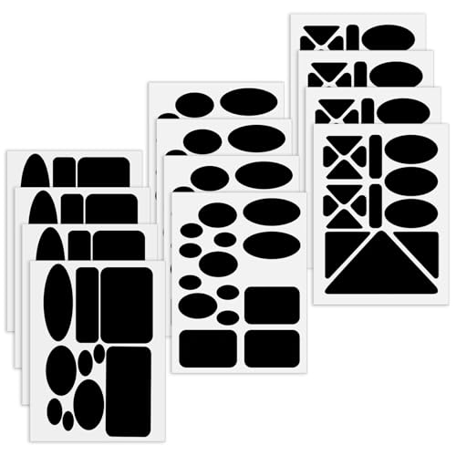 12 Blatt Daunenjacke Reparatur Patches,Daunenjacke Reparaturset,Flicken für Daunenjacke,3 Stilen Daunenjacke Flicken,für Jacken,Kleidung,Zelte,Schlafsäcke,Skihosen,Lochreparatur (Schwarz) von SNONESIY
