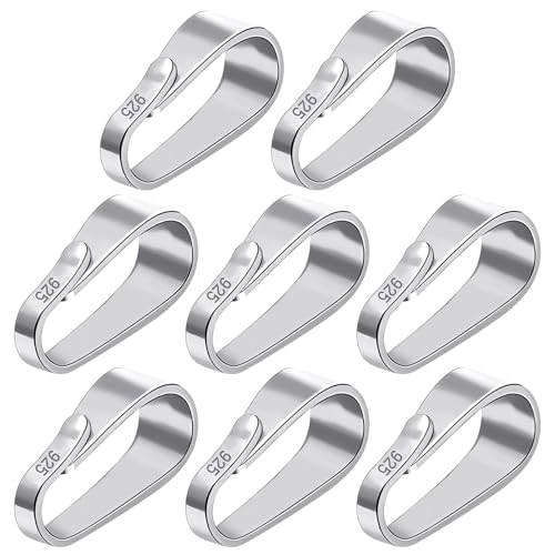 8 Stück kettenverschluss Silber,Silber 925,Kettenverschluss,Collierschlaufe,Kompakt Schmuck Anhänger Ösen,Praktisch Verschluss Anhängerschlaufe,Geeignet für Halskette Anhänger Anhänger Öse Schmuck 8 Stück kettenverschluss Silber,Silber 925,Kettenverschluss,Collierschlaufe,Kompakt Schmuck Anhänger Ösen,Praktisch Verschluss Anhängerschlaufe,Geeignet für Halskette Anhänger Anhänger Öse Schmuck von SNONESIY