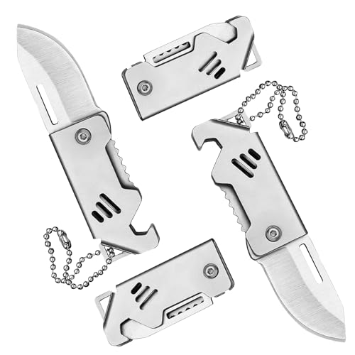 SNONESIY 2 PCS Mini Messer Taschenmesser Schlüsselanhänger Messer Klappmesser Klein Klappmesser für Outdoor Camping SNONESIY 2 PCS Mini Messer Taschenmesser Schlüsselanhänger Messer Klappmesser Klein Klappmesser für Outdoor Camping von SNONESIY