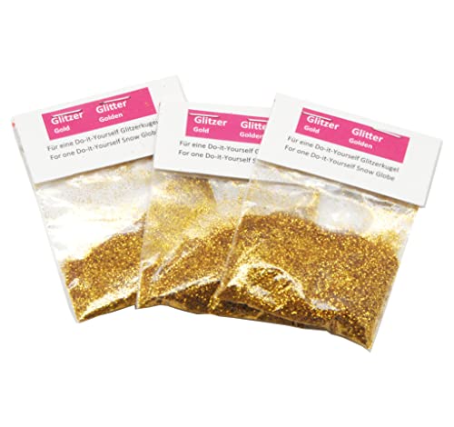 3 x Gold Glitzer für Schneekugel/Glitzerkugel zum Basteln für Schneekugel Bastelset 40063 3 x Gold Glitzer für Schneekugel/Glitzerkugel zum Basteln für Schneekugel Bastelset 40063 von SNOWGLOBE for you - DO IT YOURSELF