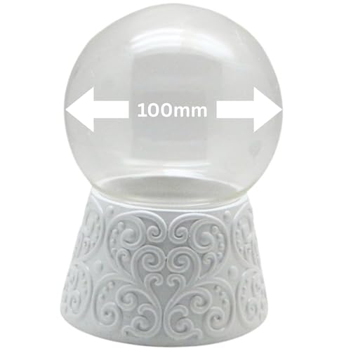 Bastelset DIY Schneekugel Do it Yourself mit Glaskugel und Ornamentsockel – Spieluhr möglich – 100mm Durchmesser - 70007 von SNOWGLOBE for you - DO IT YOURSELF