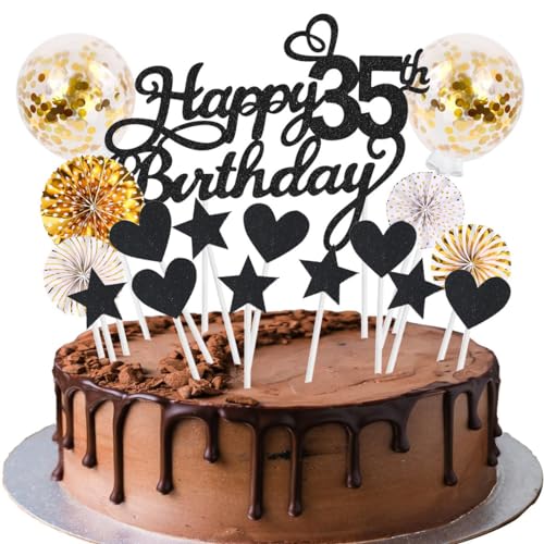 Cake Topper 35 Kuchendeko Geburtstag Frauen Schwarz Gold Happy 35.birthday Kuchen Deko 35. Geburtstag Happy Birthday 35 Geburstagstorte Tortendeko 35 Schwarz Gold Geburtstag Kuchen Deko 35 Geburtstag Cake Topper 35 Kuchendeko Geburtstag Frauen Schwarz Gold Happy 35.birthday Kuchen Deko 35. Geburtstag Happy Birthday 35 Geburstagstorte Tortendeko 35 Schwarz Gold Geburtstag Kuchen Deko 35 Geburtstag von SNOWZAN