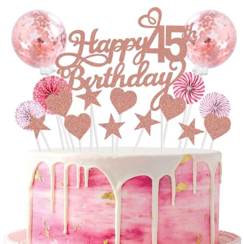 Cake Topper 45 Kuchendeko Geburtstag Frauen Rosegold Happy 45.birthday Kuchen Deko 45. Geburtstag Happy Birthday 45 Geburstagstorte Deko Tortendeko 45 Rosegold Geburtstag Kuchen Deko 45 Geburtstag Cake Topper 45 Kuchendeko Geburtstag Frauen Rosegold Happy 45.birthday Kuchen Deko 45. Geburtstag Happy Birthday 45 Geburstagstorte Deko Tortendeko 45 Rosegold Geburtstag Kuchen Deko 45 Geburtstag von SNOWZAN