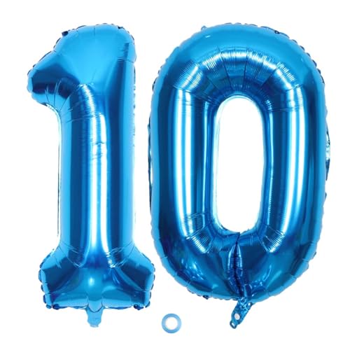 SNOWZAN Luftballon 10. Geburtstag Deko Blau Junge Zahl 10 Riesen Folienballon Helium Nummer 10 Luftballon Große Zahlen 10 Jahre XXL 10. Happy Birthday 32 Zoll Riese Zahl 10Geburtstag für Party SNOWZAN Luftballon 10. Geburtstag Deko Blau Junge Zahl 10 Riesen Folienballon Helium Nummer 10 Luftballon Große Zahlen 10 Jahre XXL 10. Happy Birthday 32 Zoll Riese Zahl 10Geburtstag für Party von SNOWZAN