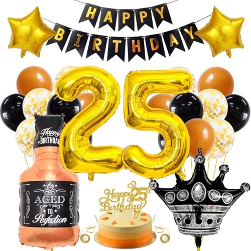 SNOWZAN Luftballon 25.geburtstag Junge Mädchen 25 Geburtstagdeko Happy Birthday Deko 25 Geburtstag Mädchen 25 Party Deko Schwarze Gold 25 Jahre Geburtstagdeko 25 Ballon Deko 25er Deko Geburtstag SNOWZAN Luftballon 25.geburtstag Junge Mädchen 25 Geburtstagdeko Happy Birthday Deko 25 Geburtstag Mädchen 25 Party Deko Schwarze Gold 25 Jahre Geburtstagdeko 25 Ballon Deko 25er Deko Geburtstag von SNOWZAN
