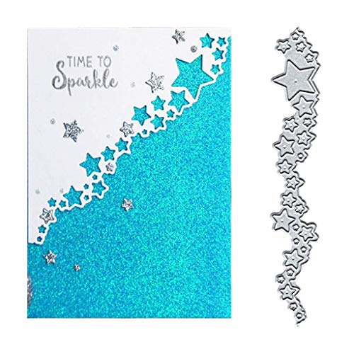 SNOWZAN Stanzschablone Stern Metal Cutting Stencils Paper Card Die Cutting Dies Silver DIY Scrapbooking Album Metall Stanzschablone Scrapbooking Decoration Stanzformen Schneiden Stern Form Schneiden von SNOWZAN