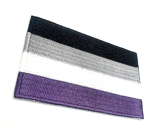 Asexual Aces Pride Aufnäher zum Aufbügeln, bestickter Stoff, zum Aufnähen, für Kleidung, 8 cm x 5 cm, rechteckig, 1 Stück Asexual Aces Pride Aufnäher zum Aufbügeln, bestickter Stoff, zum Aufnähen, für Kleidung, 8 cm x 5 cm, rechteckig, 1 Stück von SNS Components