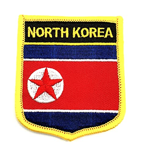 Aufnäher mit Nordkorea-Flagge, bestickt, zum Aufnähen, Nylon Aufnäher mit Nordkorea-Flagge, bestickt, zum Aufnähen, Nylon von SNS Components