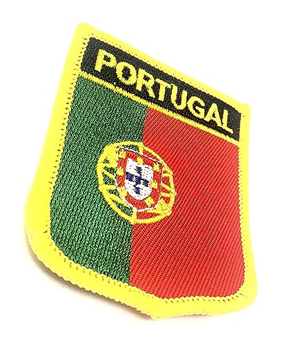 Aufnäher zum Aufbügeln, Motiv: Portugal, Portugal, Portugal, EU-Flagge, bestickt, zum Aufnähen, 1 Stück Aufnäher zum Aufbügeln, Motiv: Portugal, Portugal, Portugal, EU-Flagge, bestickt, zum Aufnähen, 1 Stück von SNS Components