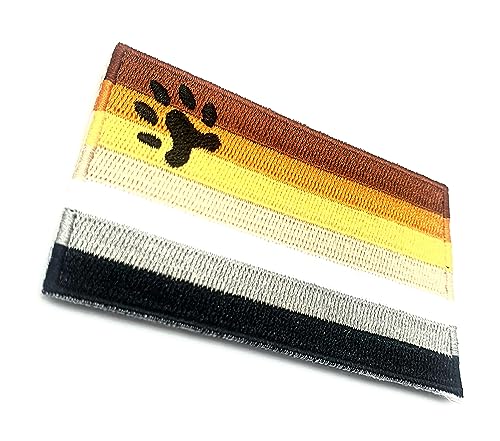 Bär Regenbogen Gay Pride LGBT Eisen auf Stickerei Patch Flagge bestickt Stoff Nähen auf Transfer für Kleidung 8 cm x 5 cm Rechteck 1 Stück von SNS Components