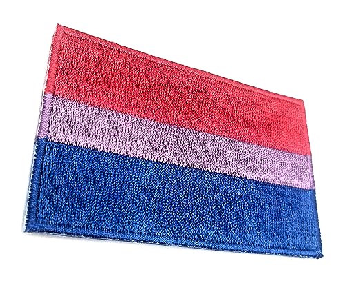 Bi Bisexual Pride LGBT Aufnäher zum Aufbügeln bestickter Stoff zum Aufnähen auf Transfer für Kleidung, 8 cm x 5 cm, rechteckig, 1 Stück Bi Bisexual Pride LGBT Aufnäher zum Aufbügeln bestickter Stoff zum Aufnähen auf Transfer für Kleidung, 8 cm x 5 cm, rechteckig, 1 Stück von SNS Components
