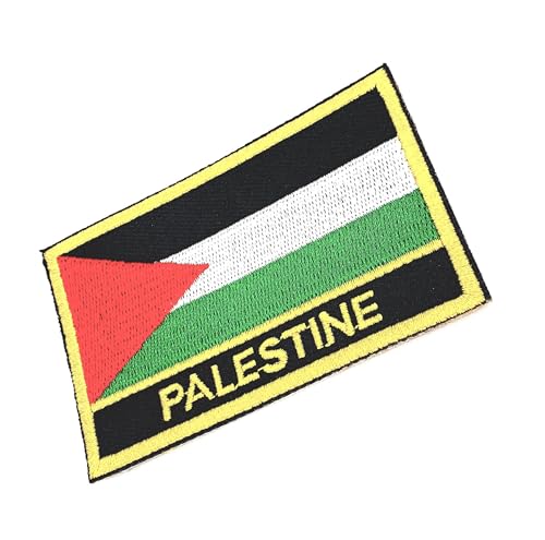 Palästinensische Flagge zum Aufbügeln, bestickter Stoff, zum Aufnähen, Transfer für Kleidung, 8 cm x 5 cm, rechteckig, 1 Stück Palästinensische Flagge zum Aufbügeln, bestickter Stoff, zum Aufnähen, Transfer für Kleidung, 8 cm x 5 cm, rechteckig, 1 Stück von SNS Components
