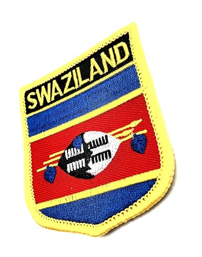 Swasiland Eswatini Afrika African Flag Iron On Embroidered Fabric Sew On Patch Pack of 1 Swasiland Eswatini Afrika African Flag Iron On Embroidered Fabric Sew On Patch Pack of 1 von SNS Components