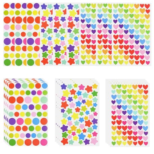 Klebepunkte Bunt, 36 Blatt Kalender Sticker Runde Punktaufkleber Markierungspunkte Bunt Etiketten Bunte Punkte Aufkleber Farbige Farbkodierung für Büro Schule Kalender Karten Klebepunkte Bunt, 36 Blatt Kalender Sticker Runde Punktaufkleber Markierungspunkte Bunt Etiketten Bunte Punkte Aufkleber Farbige Farbkodierung für Büro Schule Kalender Karten von SNSYGN
