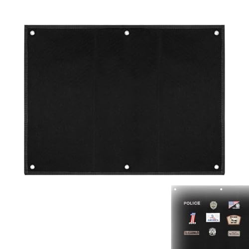 Klettwand, 60 x 45cm Patches Klett Faltbar Klettmatte Organizer Display Tafel für Abzeichen, Stempel, Aufnäher, Aufkleber (Schwarz) von SNSYGN