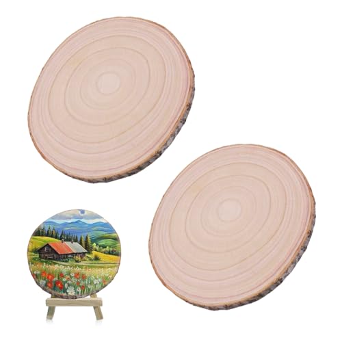 Naturholzscheiben zum Basteln, 2 Stück, 20–23 cm, unlackierte Holzscheiben, Holzscheiben für Kunst, Handwerk, Wanddekoration, Hochzeit, DIY-Projekte Naturholzscheiben zum Basteln, 2 Stück, 20–23 cm, unlackierte Holzscheiben, Holzscheiben für Kunst, Handwerk, Wanddekoration, Hochzeit, DIY-Projekte von SNSYGN