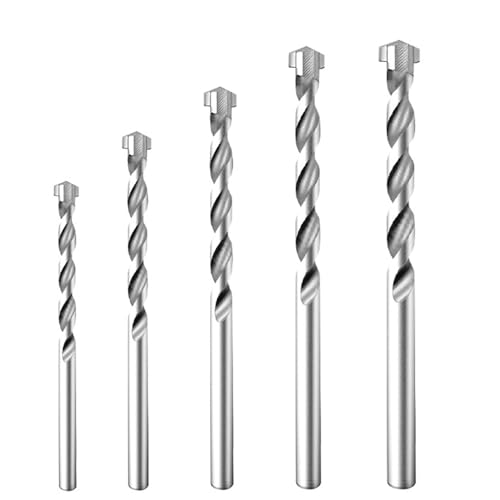 5-teiliges Steinbohrer-Set für Beton, Betonbohrer Set (Spezifikation: Ø4/5/6/8/10mm) mit Aufbewahrungsbox, U-Spirale professionellen Bearbeiten von Beton, Mauerwerk und Kalksandsetin von SNZ