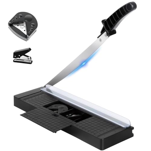 Papierschneider A4,SOARFLY Schneidemaschine Papier Mit Eckenabrunder Locher,Papierschneidemaschine A4/B5/A5/B6/B7 Geeignet Für Haus,Schule,Büro,Handwerk(Schneidet 8 Blatt A4-Papier Gleichzeitig) von SOARFLY
