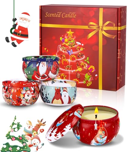 SOBEAU 4 Stück Duftkerzen, Duftkerzen Geschenkset, 2,5 OZ Sojawachs Aromatherapie Kerzen,Damen Aroma Kerze Geschenk-Set für Geburtstag Geschenk, Valentinstag SOBEAU 4 Stück Duftkerzen, Duftkerzen Geschenkset, 2,5 OZ Sojawachs Aromatherapie Kerzen,Damen Aroma Kerze Geschenk-Set für Geburtstag Geschenk, Valentinstag von SOBEAU