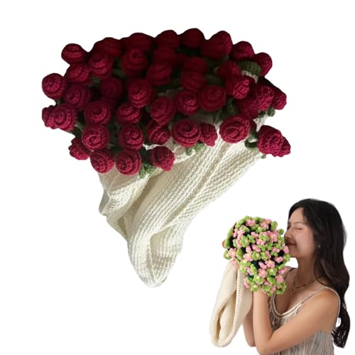 flower blanket,blumen decke,flower bouquet blanket,Gehäkelte Blumen Decken für Sofa Rose Bouquet Kuscheldecke Kinderdecke Häkelblumen Künstliche Outdoor Tischdecke Rund Geburtstagsgeschenke (A) von SOCLING