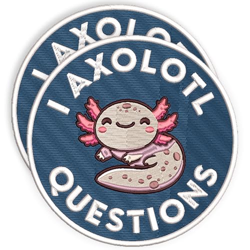 SODAVA Lustiger Axolotl-Aufnäher zum Aufbügeln, niedlicher rosa Axolotl, bestickter Aufnäher, Tierabzeichen für Rucksack, Jacke, Hut oder Denim, Kawaii-Rosa Amphibien-Design, 2 Stück SODAVA Lustiger Axolotl-Aufnäher zum Aufbügeln, niedlicher rosa Axolotl, bestickter Aufnäher, Tierabzeichen für Rucksack, Jacke, Hut oder Denim, Kawaii-Rosa Amphibien-Design, 2 Stück von SODAVA