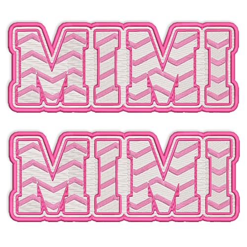 SODAVA Mimi Aufnäher zum Aufbügeln, bestickt, für Kleidung, Taschen, Jacken, Heißpressen oder Aufnähen, süßes Geschenk für Oma, Bastelarbeiten, 2 Stück, 7,6 cm SODAVA Mimi Aufnäher zum Aufbügeln, bestickt, für Kleidung, Taschen, Jacken, Heißpressen oder Aufnähen, süßes Geschenk für Oma, Bastelarbeiten, 2 Stück, 7,6 cm von SODAVA