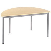 SODEMATUB Mehrzwecktisch ahorn, alu halbrund, Vierkantrohr alu, 120,0 x 60,0 x 74,0 cm von SODEMATUB