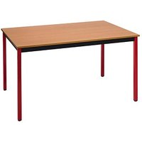 SODEMATUB Mehrzwecktisch buche, rot rechteckig, Vierkantrohr rot, 120,0 x 60,0 x 74,0 cm SODEMATUB Mehrzwecktisch buche, rot rechteckig, Vierkantrohr rot, 120,0 x 60,0 x 74,0 cm von SODEMATUB