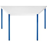 SODEMATUB Mehrzwecktisch lichtgrau, blau Trapezform, Vierkantrohr blau, 60,0/120,0 x 60,0 x 74,0 cm von SODEMATUB