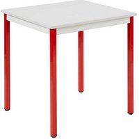 SODEMATUB Mehrzwecktisch lichtgrau, rot rechteckig, Vierkantrohr rot, 70,0 x 60,0 x 74,0 cm SODEMATUB Mehrzwecktisch lichtgrau, rot rechteckig, Vierkantrohr rot, 70,0 x 60,0 x 74,0 cm von SODEMATUB