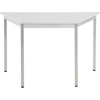 SODEMATUB Mehrzwecktisch lichtgrau, alu Trapezform, Vierkantrohr alu, 60,0/120,0 x 60,0 x 74,0 cm von SODEMATUB