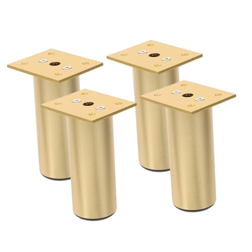 SOESFOUFU 4 Stück Möbelfußstützen, Kommodentischbeine, Möbelbeine, Couchtischbeine, Tischbeine, Füße, Couchbeine, Ersatz Sofabeine, Ersatz Tischbeine, Möbelfüße, Bettbeine von SOESFOUFU
