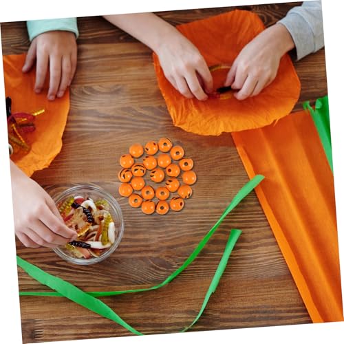 SOESFOUFU 50 Stück Holzperlen Dekoration Fete Halloween Abstandshalter Perlen Handgefertigt Halloween Dekorationen Herstellung Farbe Skelettformen Herbstperlen von SOESFOUFU