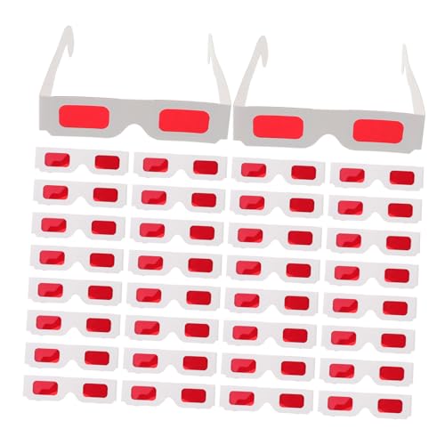 SOESFOUFU 50 Stück Pappbrillen Rote Brillen Leicht Ergonomisch Für Filmabende Zuhause Valentinstag Party Mit Farbiger Sicht Für Events Und Feiern SOESFOUFU 50 Stück Pappbrillen Rote Brillen Leicht Ergonomisch Für Filmabende Zuhause Valentinstag Party Mit Farbiger Sicht Für Events Und Feiern von SOESFOUFU