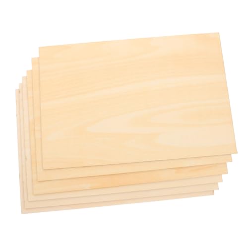SOESFOUFU 6 Teilige Blätter, Handgefertigtes Lindenholzbrett, Schneidebrett Zum Basteln, Schneidebrett Set, Holzschneidebrett, Holzschneidebretter, Kleine Schneidebretter, Unbehandeltes von SOESFOUFU
