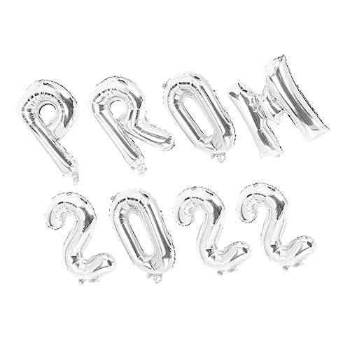 SOESFOUFU 8 Stück Ballonanzug Tanzparty -Dekorationen Dekorate Luftballons Partyballons Jumbo sortiert Abschlussfeier Ballon Herzlichen Glückwunsch, Graduiertenballons Aluminiumfolie Silber von SOESFOUFU
