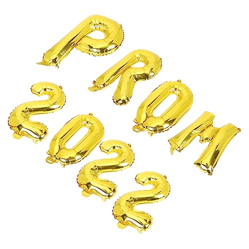 SOESFOUFU 8 Stück Teiliges Abschlussballon Aluminiumfolie Ballons mit Buchstaben Zahlen Dekorative Prom Party Deko für Innen Außen Kreative Gestaltung für Abschlussfeier von SOESFOUFU